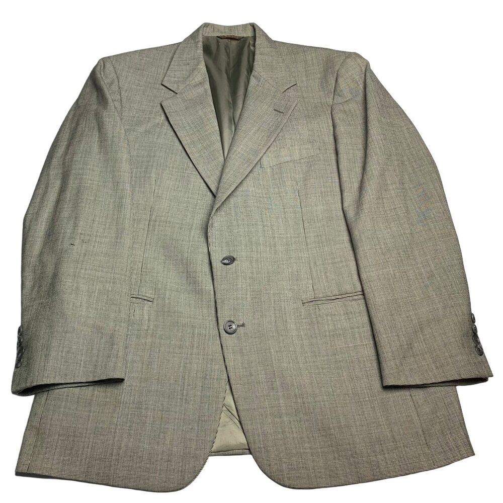Expressly For Wallachs Gilbert & Lodge Men’s Blazer 44S Gray Check Wool